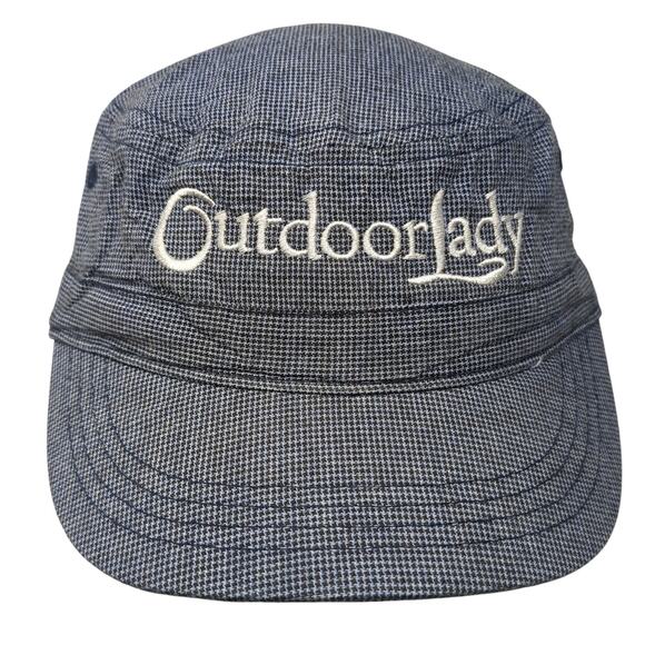 Outdoor Lady Strapback Cadet Army Cap Blue One Size Adjustable Cotton District - Picture 1 of 10
